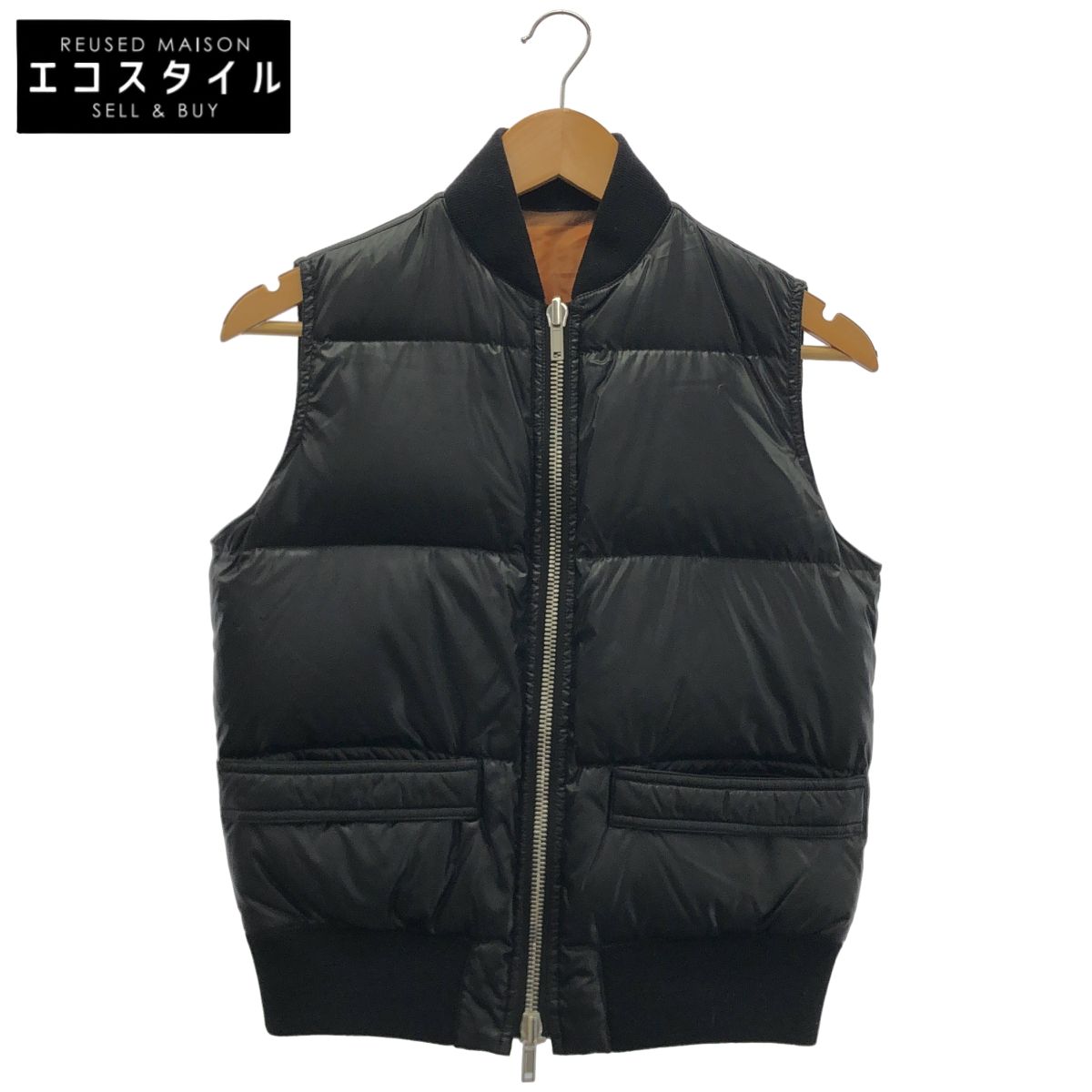GIVENCHY　ジバンシー　14A 1016 019 ブラック リバーシブル ダウンベスト　34
