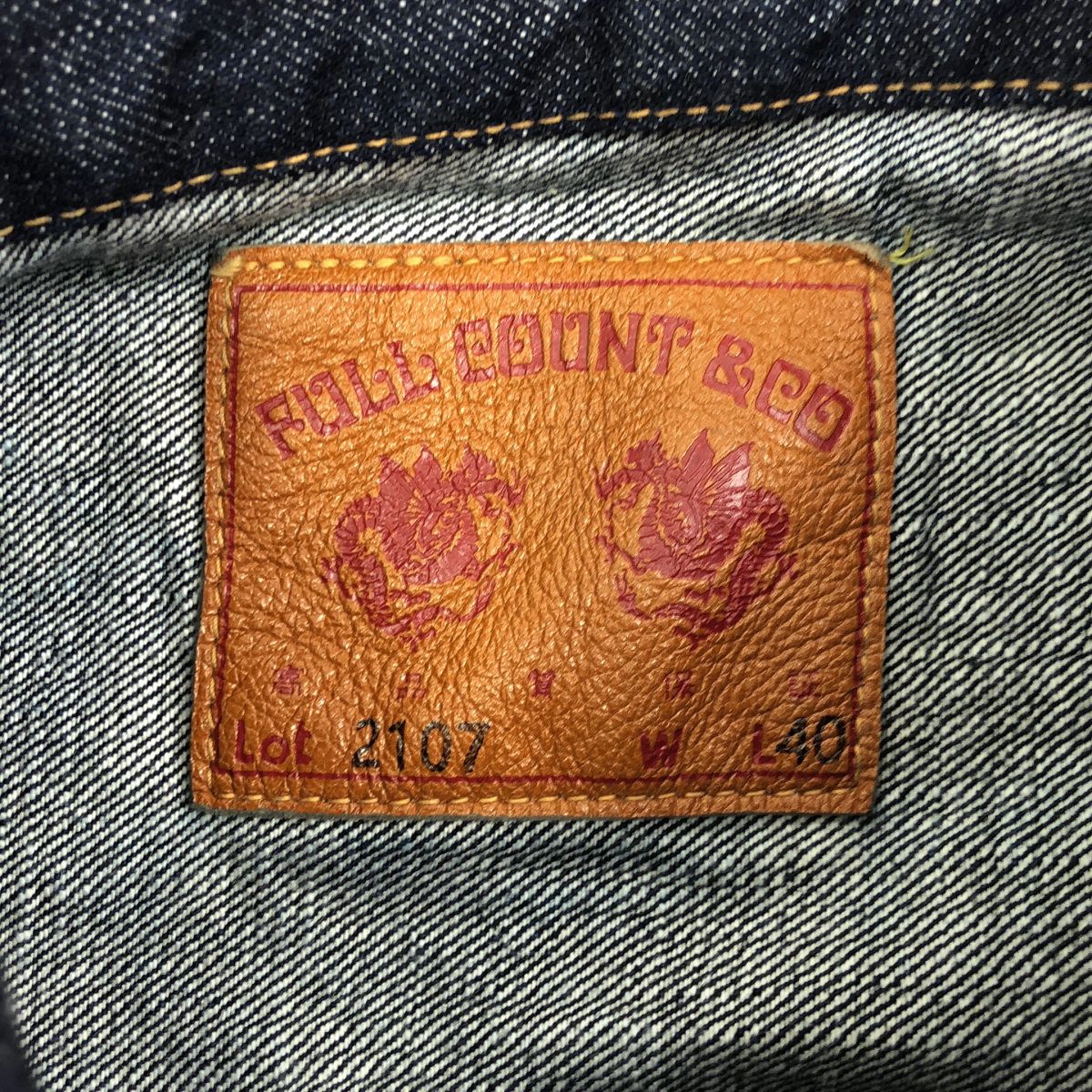 FULLCOUNT　フルカウント　2107W インディゴ Type1 Denim Jacket 13.7oz(One Wash)　40