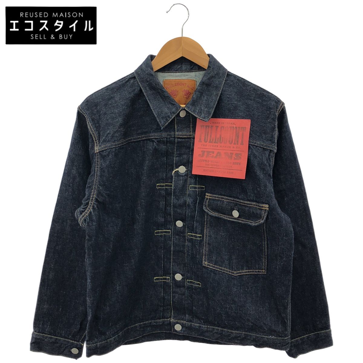 FULLCOUNT　フルカウント　2107W インディゴ Type1 Denim Jacket 13.7oz(One Wash)　40