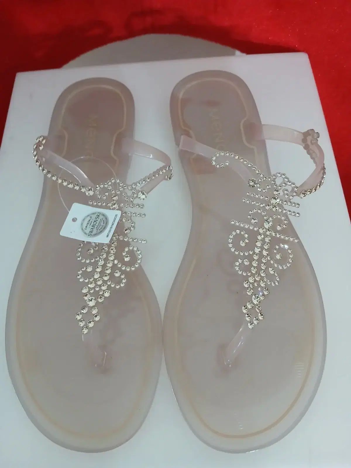 (新品) MENGHI 멩기 クリスタル サンダル 39