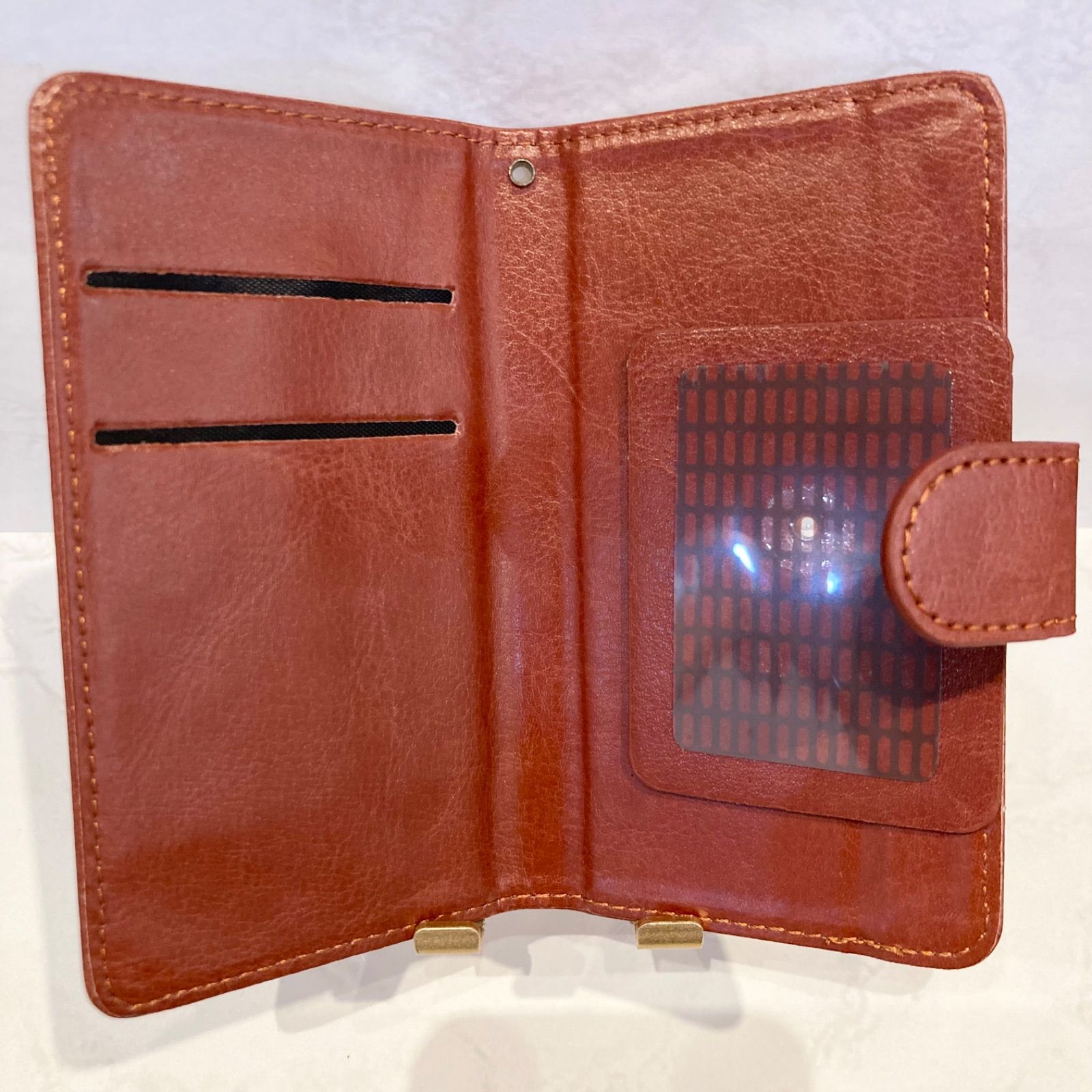 全機種対応 手帳型スマホケース ブラウン - メルカリ