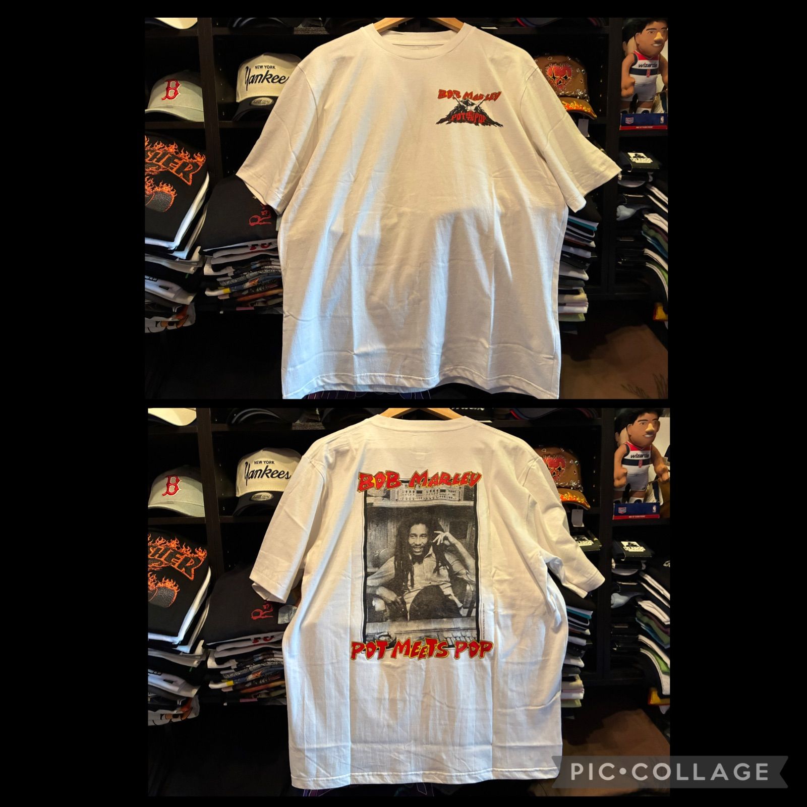 POT MEETS POP ポットミーツポップ Bob Marley UP RISING SS TEE (2509-U024) Lサイズ ¥8800 ＋ 送料¥750