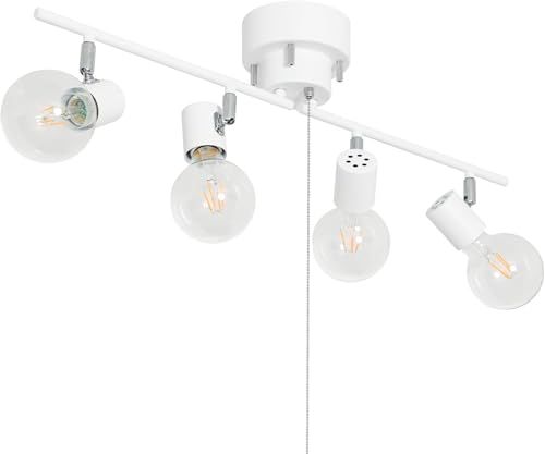 szbritelight シーリングライト 4灯 スポットライト 天井照明 E26 LED電球対応 【電球別売】 角度調節 折り畳み可 吊り下げ照明 インテリアライト おしゃれ リビング 照明器具 白 国内発送 6,800円