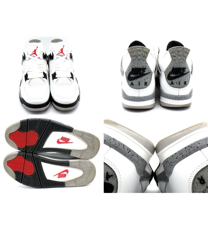 ナイキ NIKE 【 AIR JORDAN 4 RETRO WHITE CEMENT SUMMIT WHITE FIRE