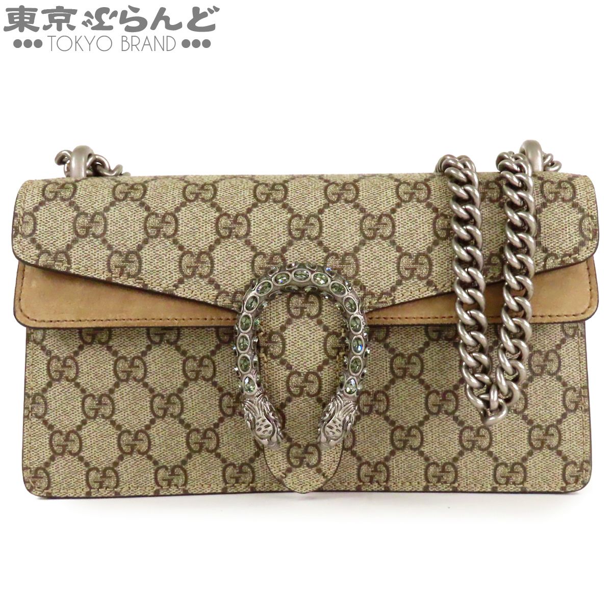 グッチ GUCCI ショルダーバッグ 499623 ベージュ GGスプリームキャンバス スウェード ディオニュソス チェーン タイガーヘッド レディース 101884661