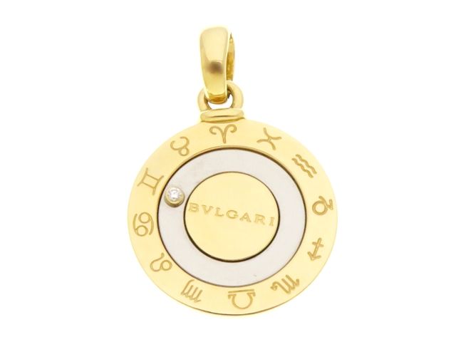 BVLGARI ブルガリ ホロスコープトップ/YG/SS/D/10.7g ペンダントトップ K18イエローゴールド K18YG/ステンレススチール ゴールド メンズ【中古】437