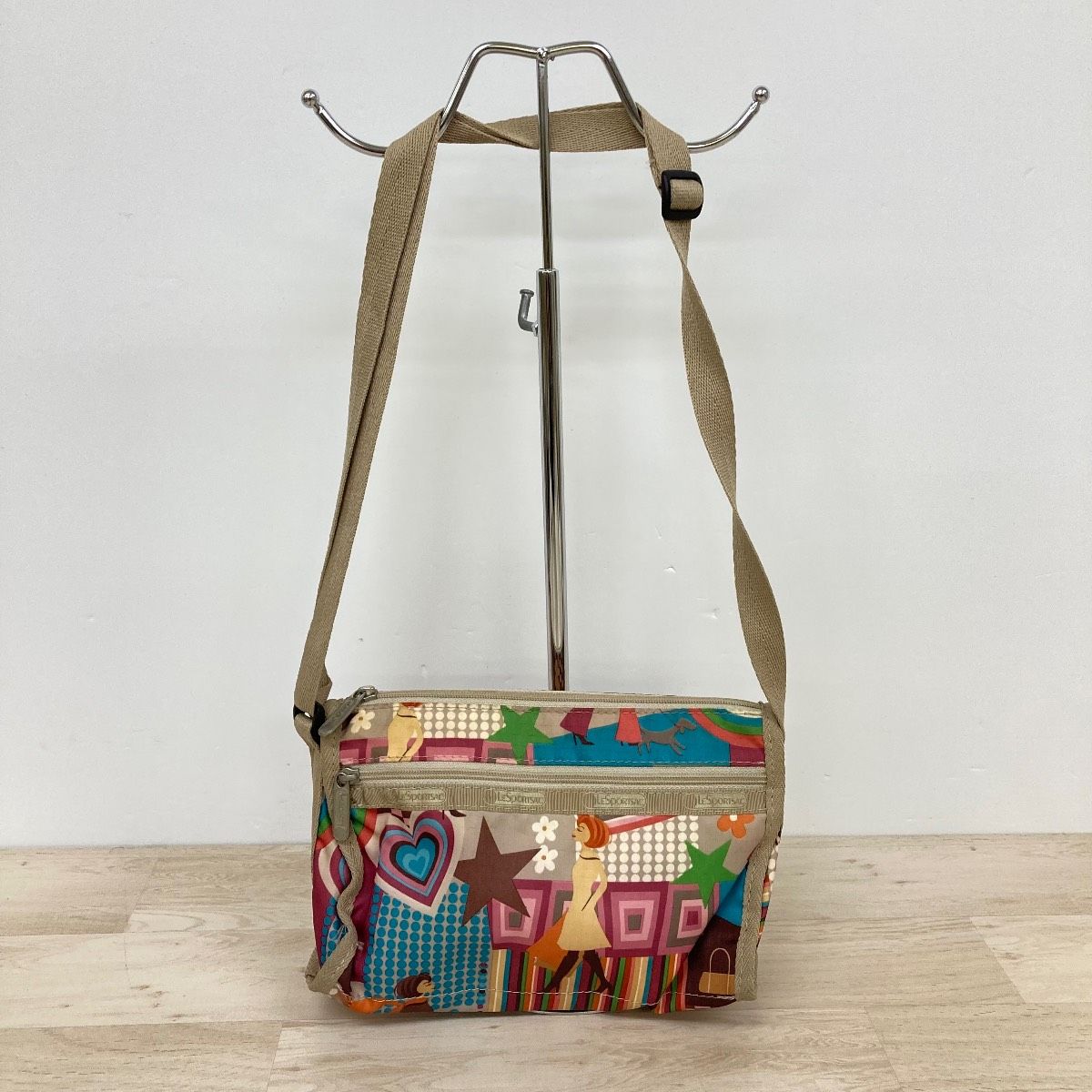 LESPORTSAC レスポートサック ショルダーバッグ 総柄 人物/星/ハート 