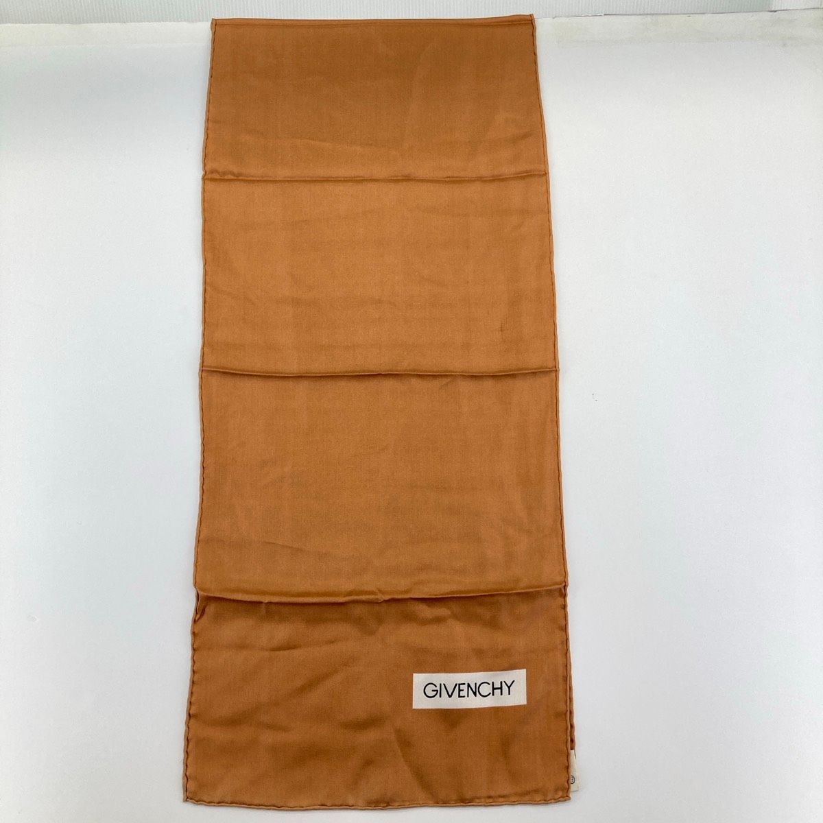 美品 GIVENCHY/ジバンシィ 絹100% シルク スカーフ/ストール ブラウン