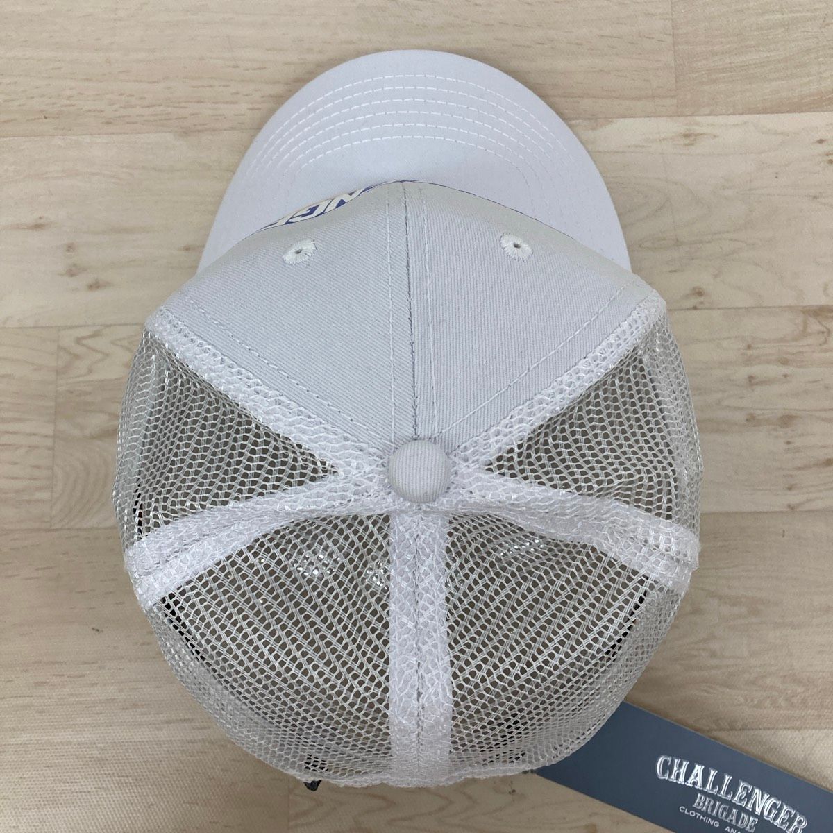 極美品 CHALLENGER RACING/メッシュキャップ/newhattan/ホワイト/白