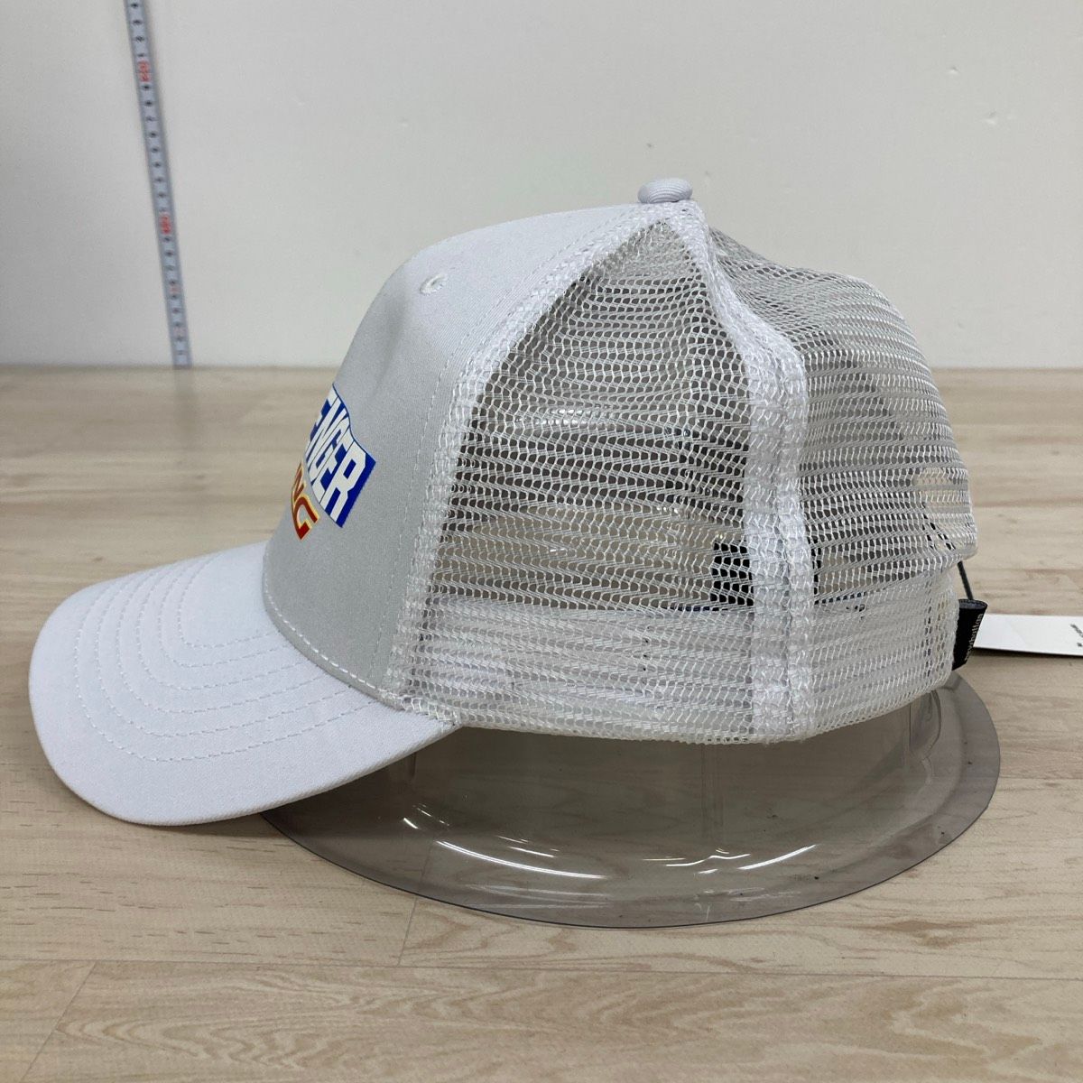 極美品 CHALLENGER RACING/メッシュキャップ/newhattan/ホワイト/白