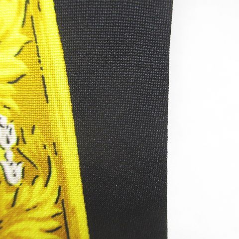 ジャンニヴェルサーチ ヴェルサーチェ GIANNI VERSACE ストライプ柄 ベスト ジレ 絹 シルク 48 黒系 ブラック イタリア製 裏地 総柄