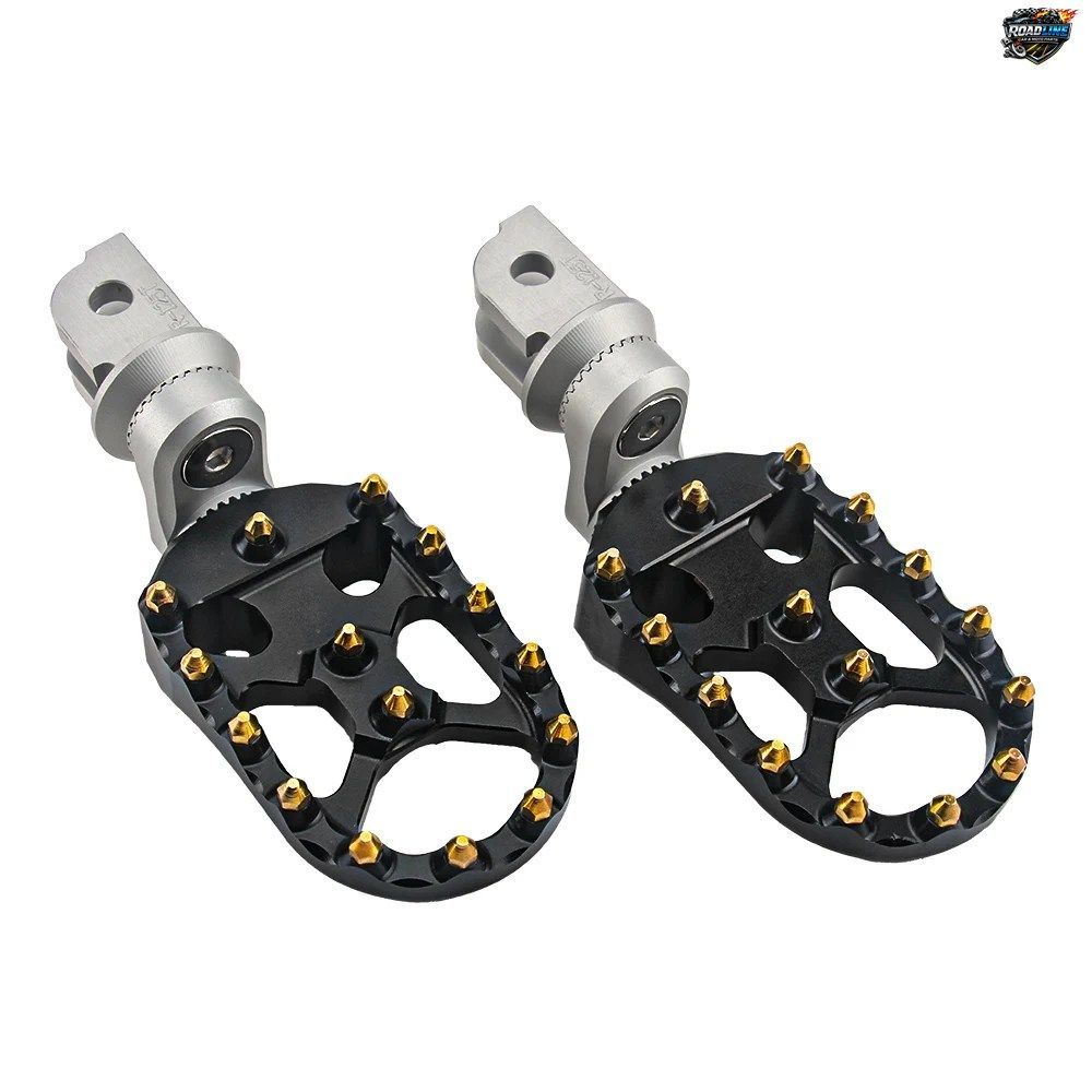 BMW R1250R R1250RS R 1250RS R 1250 R オートバイ用フロントフットペグペダル 360°回転調整可能フットペグ 滑り止めフットレスト