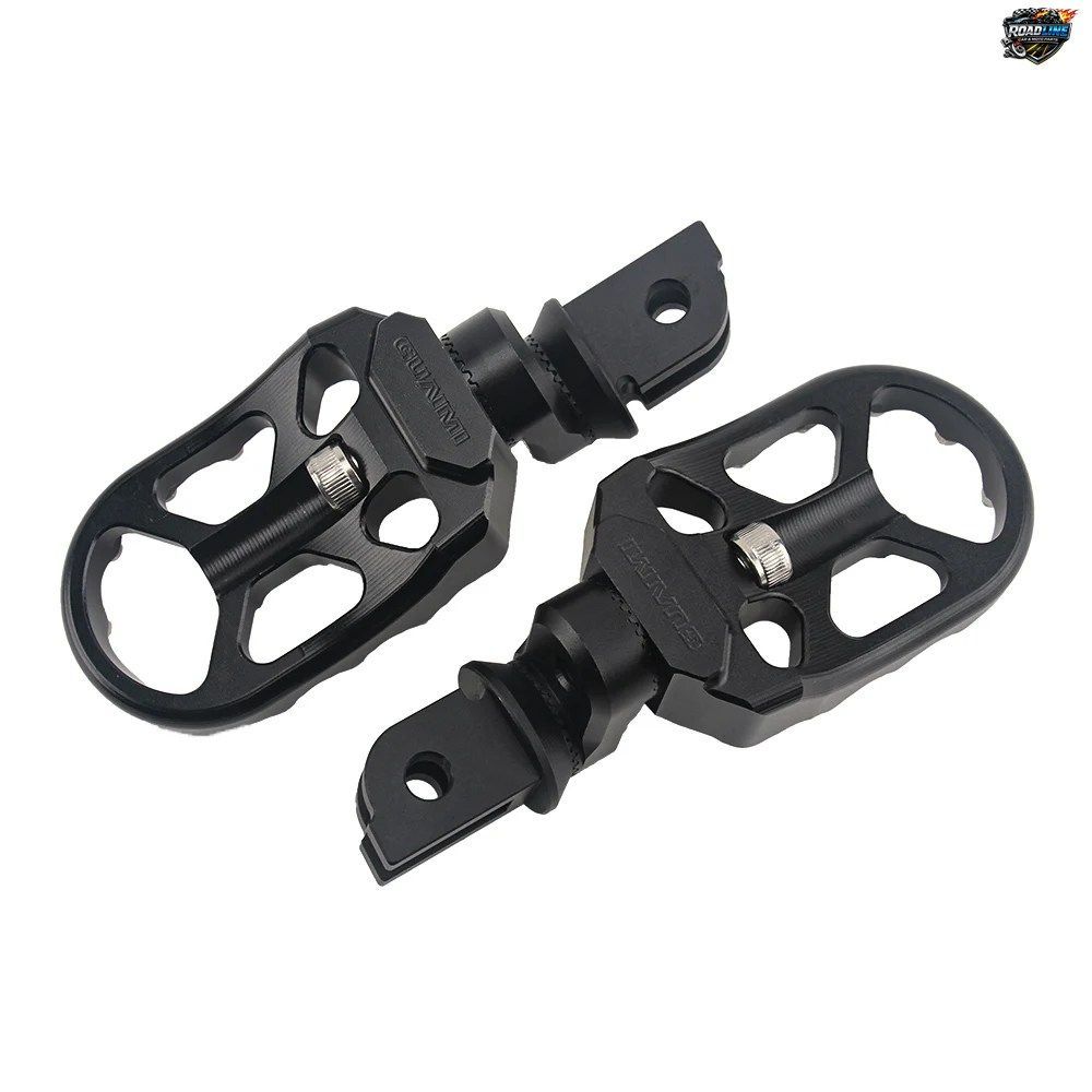 BMW R1250R R1250RS R 1250RS R 1250 R オートバイ用フロントフットペグペダル 360°回転調整可能フットペグ 滑り止めフットレスト