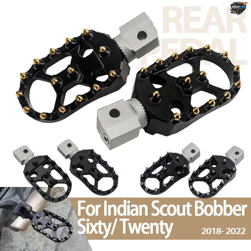 INDIAN SCOUT TWENTY SIXTY ABSモーターサイクル用フロントフットレスト 360度調整可能フットペグ 回転式フットペグレスト