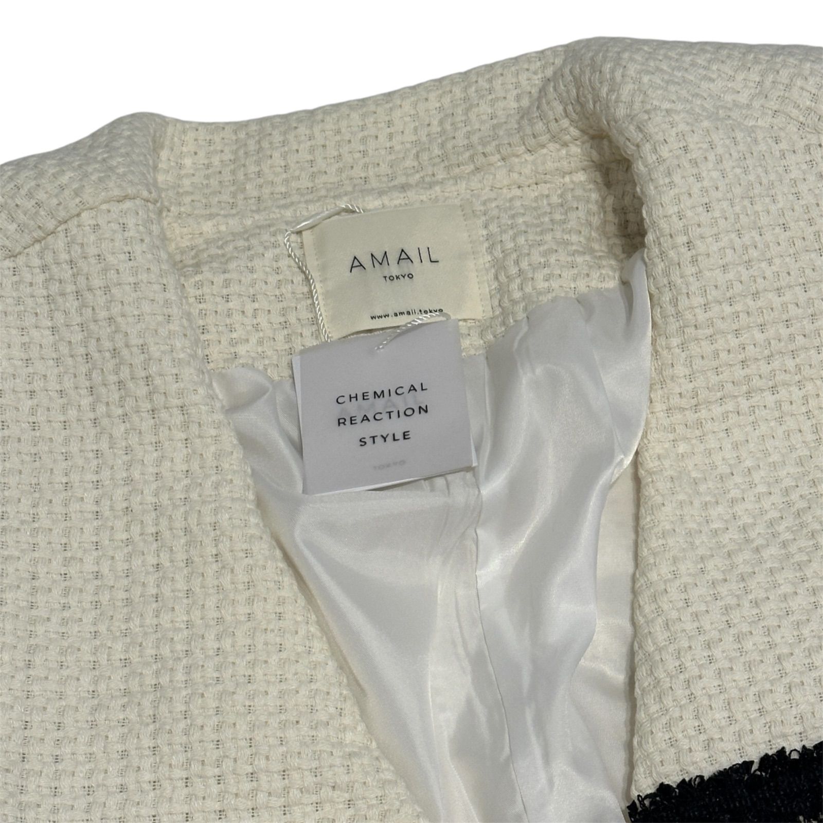 新品タグ付き】AMAIL TOKYO Tweed big collar コート ツイード