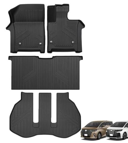 新型 アルファード ヴェルファイア 40系 フロアマット&セカンドマット&トランクマット Alphard VELLFIRE 40 2023年6月?現行 3D立体カーマット TPE素材 防水 滑り防止 耐汚れ 取付簡単 カスタムパーツ 車種専用設計 (アルフts 22,000円