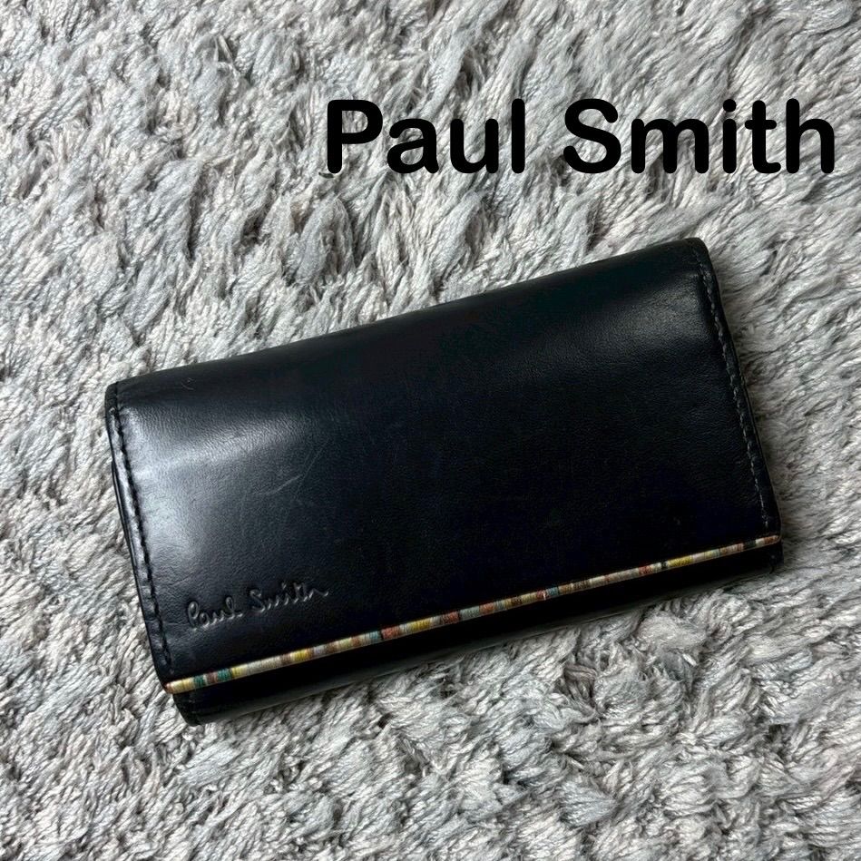 Paul Smith ポールスミス キーケース 4連 マルチストライプ レザー