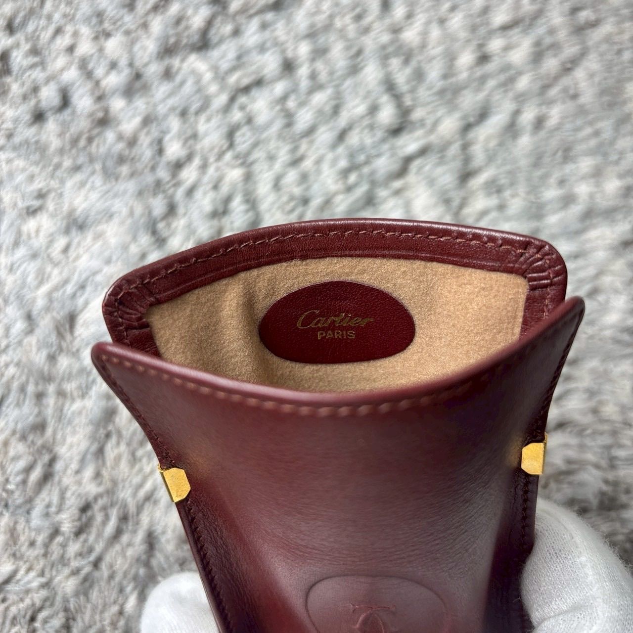Cartier カルティエ メガネケース ペンケース マストライン レザー