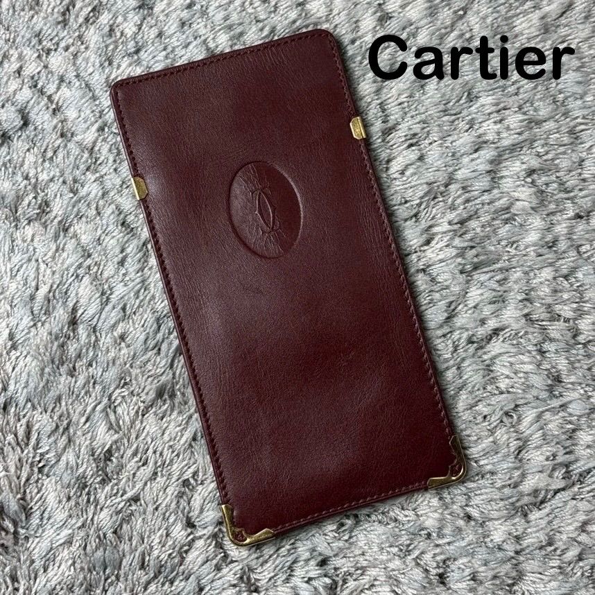 Cartier カルティエ メガネケース ペンケース マストライン レザー