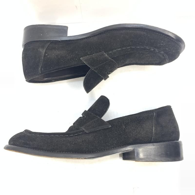 中古】GIORGIO ARMANI スエードローファー サイズ8 ブラック
