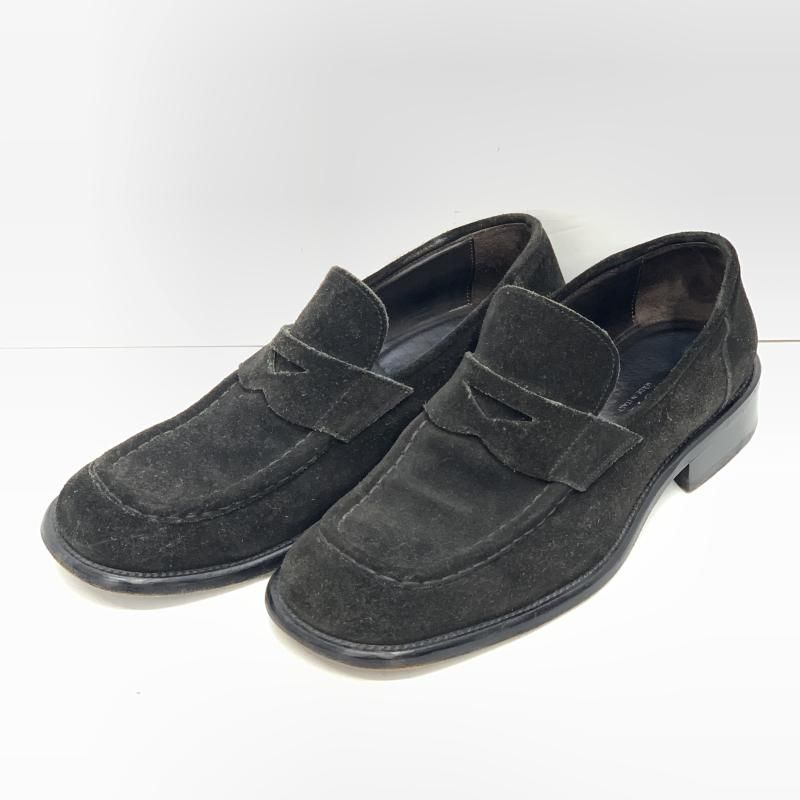 中古】GIORGIO ARMANI スエードローファー サイズ8 ブラック