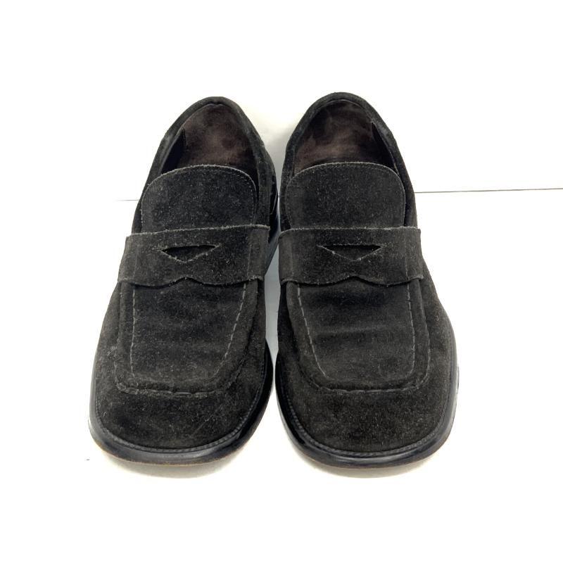中古】GIORGIO ARMANI スエードローファー サイズ8 ブラック