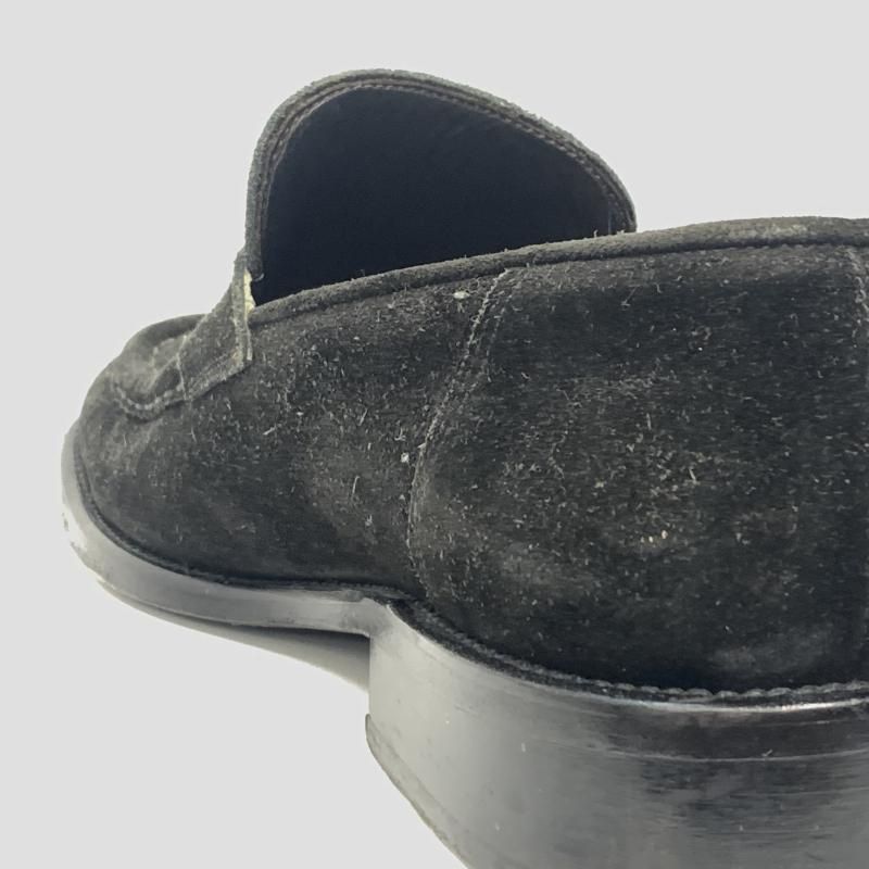 中古】GIORGIO ARMANI スエードローファー サイズ8 ブラック