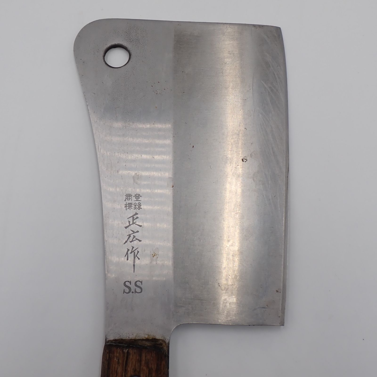 送料無料 正広作 ローズ チョッパー 日本鋼 中華包丁 全長30.5cm 刃長