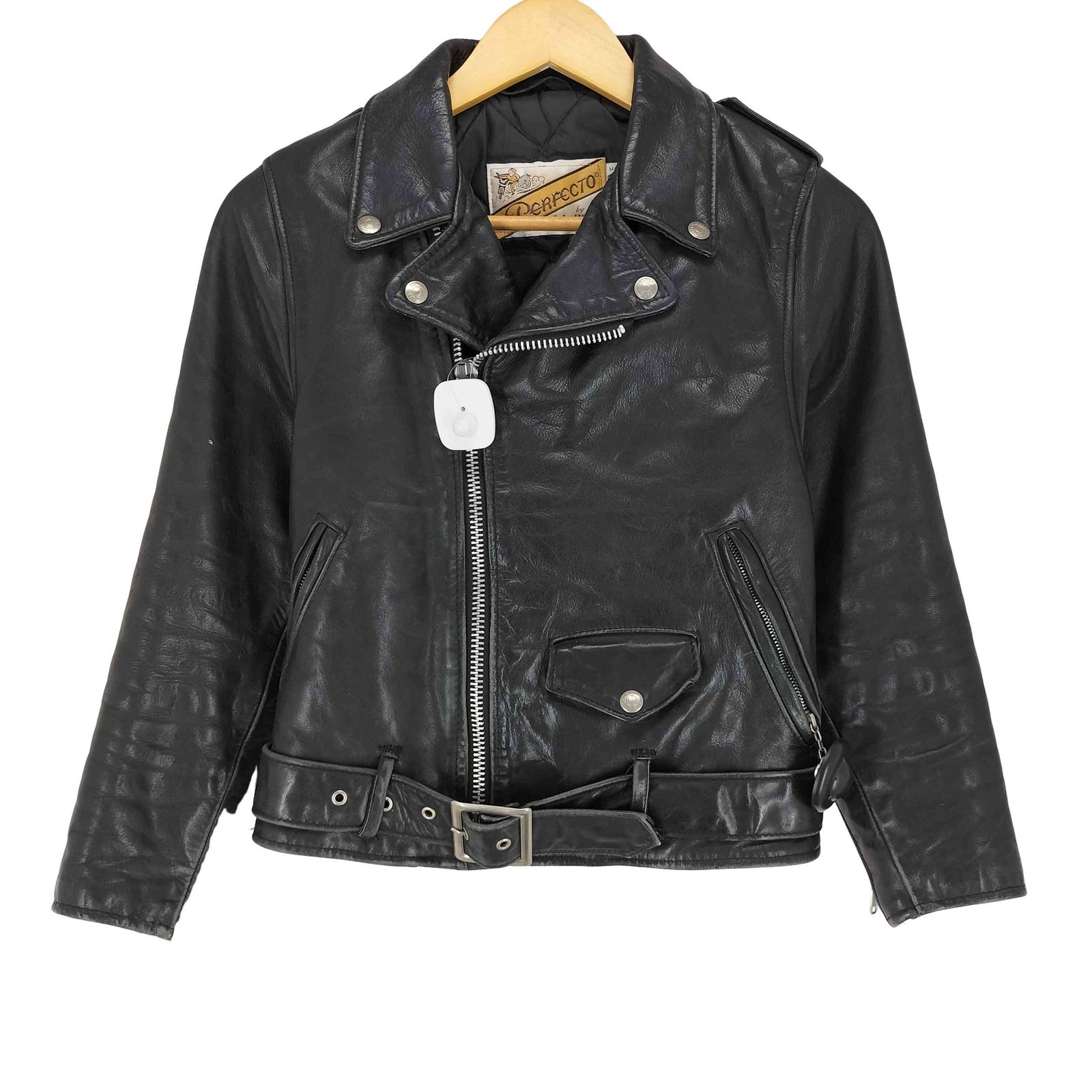 ショット Schott real leather 80-90s USA製 バイカータグ 後期 ダブル