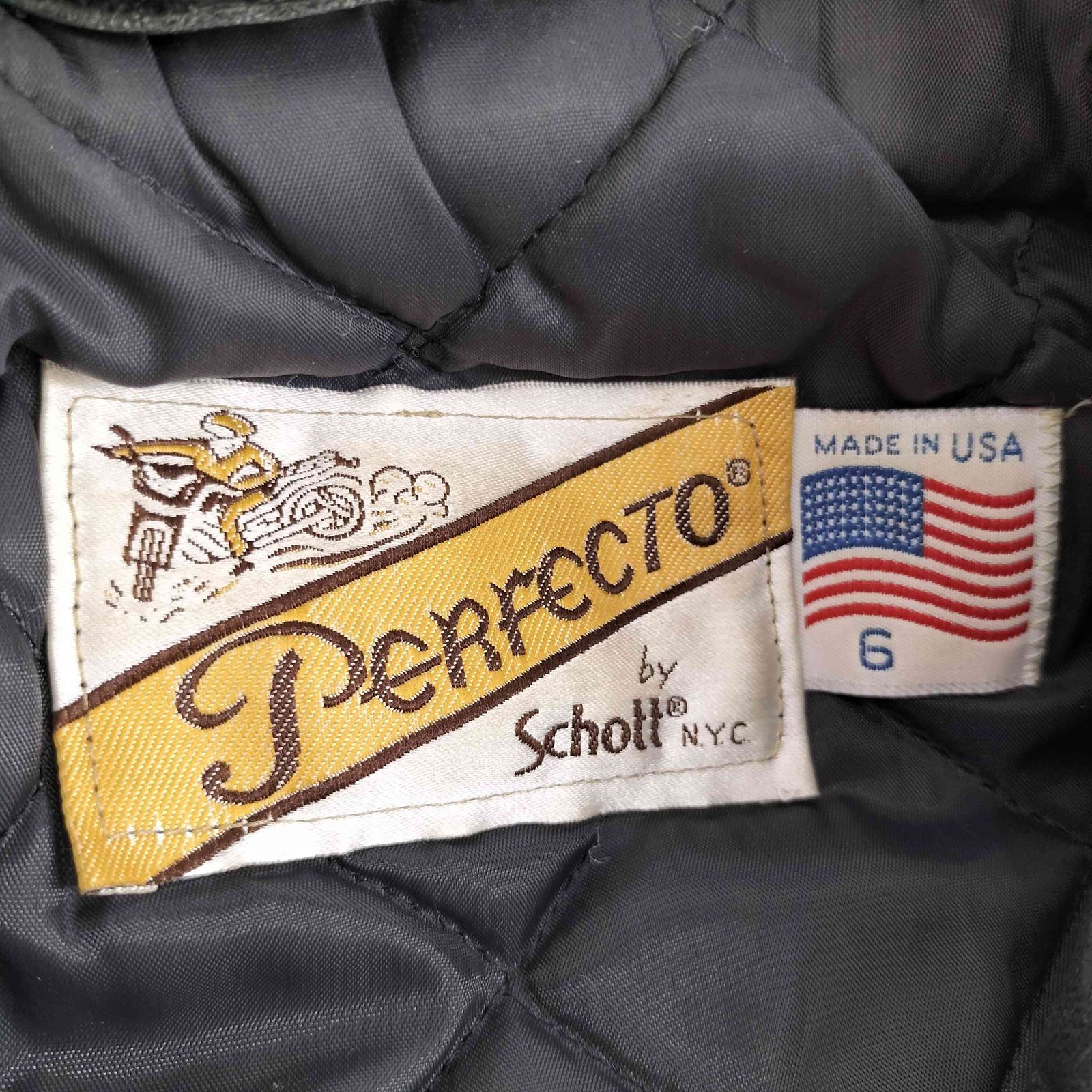 ショット Schott real leather 80-90s USA製 バイカータグ 後期 ダブル