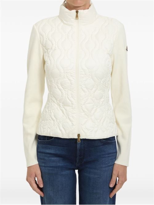 MONCLER ウール&ナイロン パッド入りカーディガン 送料無料