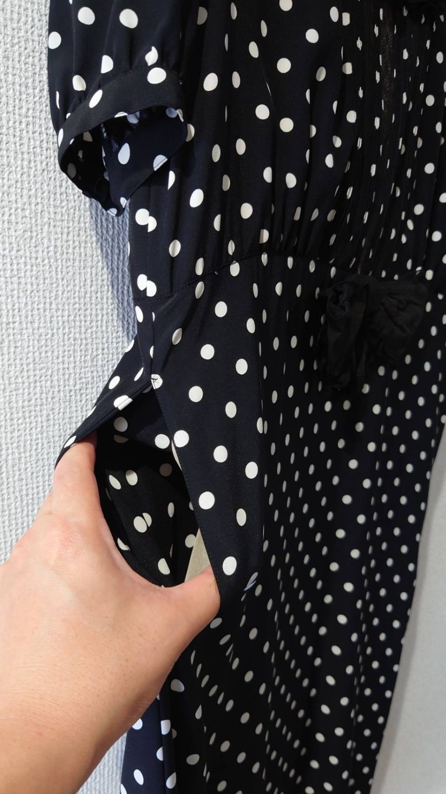 80-90's INGEBORG Short-sleeve polka dot dress Size:9 - メルカリ