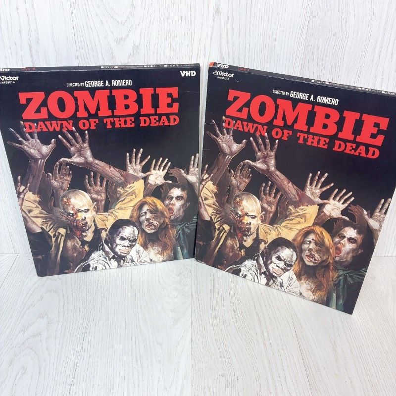 【激レア、良品、動作未確認】VHD『ゾンビ』DAWN OF THE DEAD ジョージ・A・ロメロ 2枚組 ジャンク