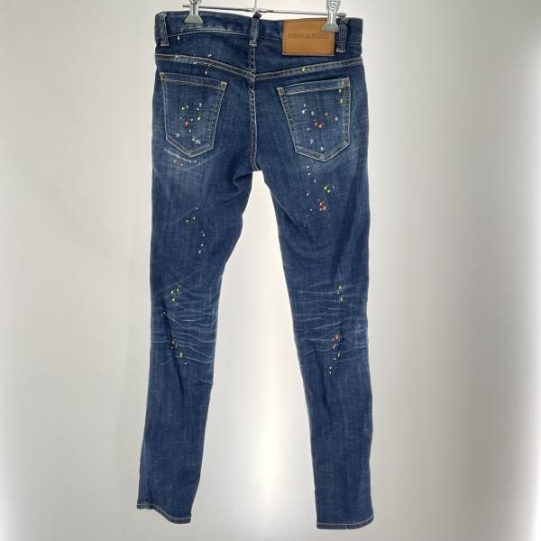 中古】DSQUARED2 デニムパンツ サイズW36 青 SINCE 1964 ダメージ