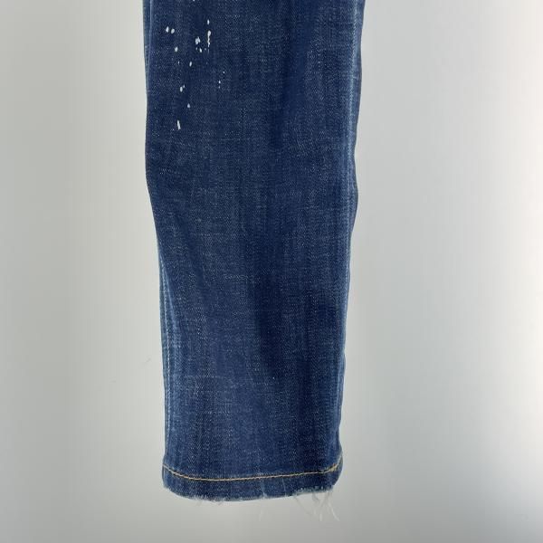 中古】DSQUARED2 デニムパンツ サイズW36 青 SINCE 1964 ダメージ