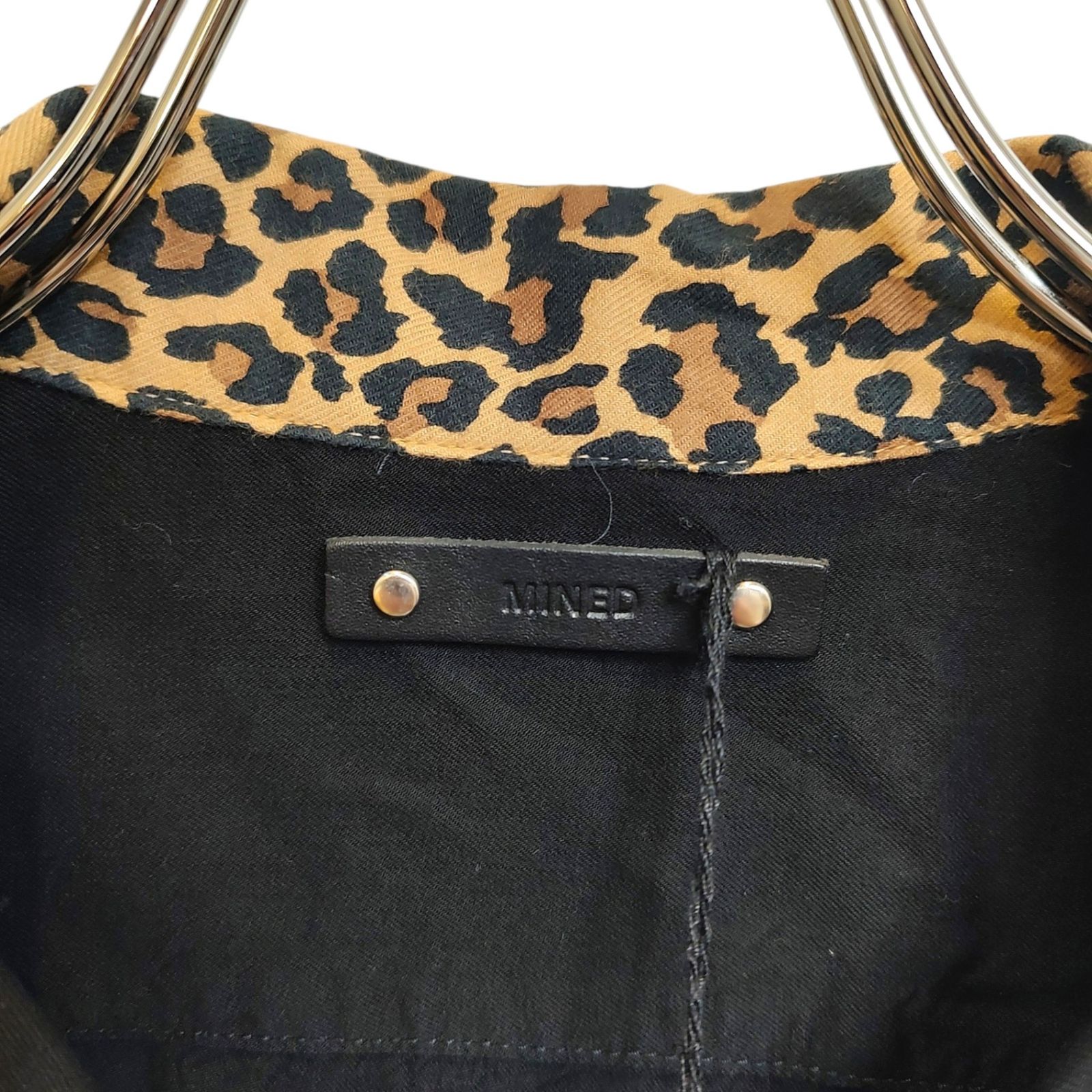 MINEDENIM マインデニム 21AW CD LEOPARD TRIMMING OPEN COLLAR SH