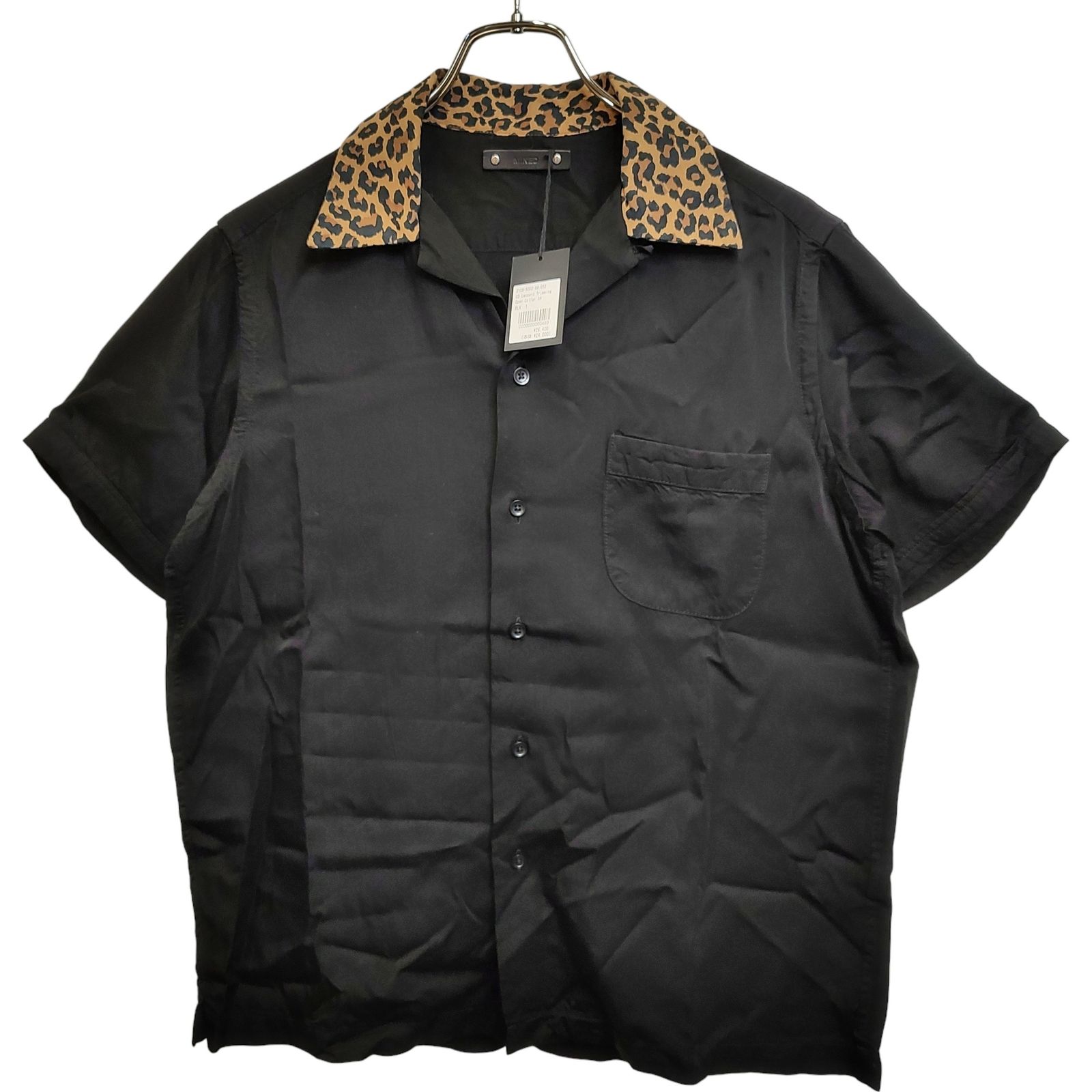 MINEDENIM マインデニム 21AW CD LEOPARD TRIMMING OPEN COLLAR SH