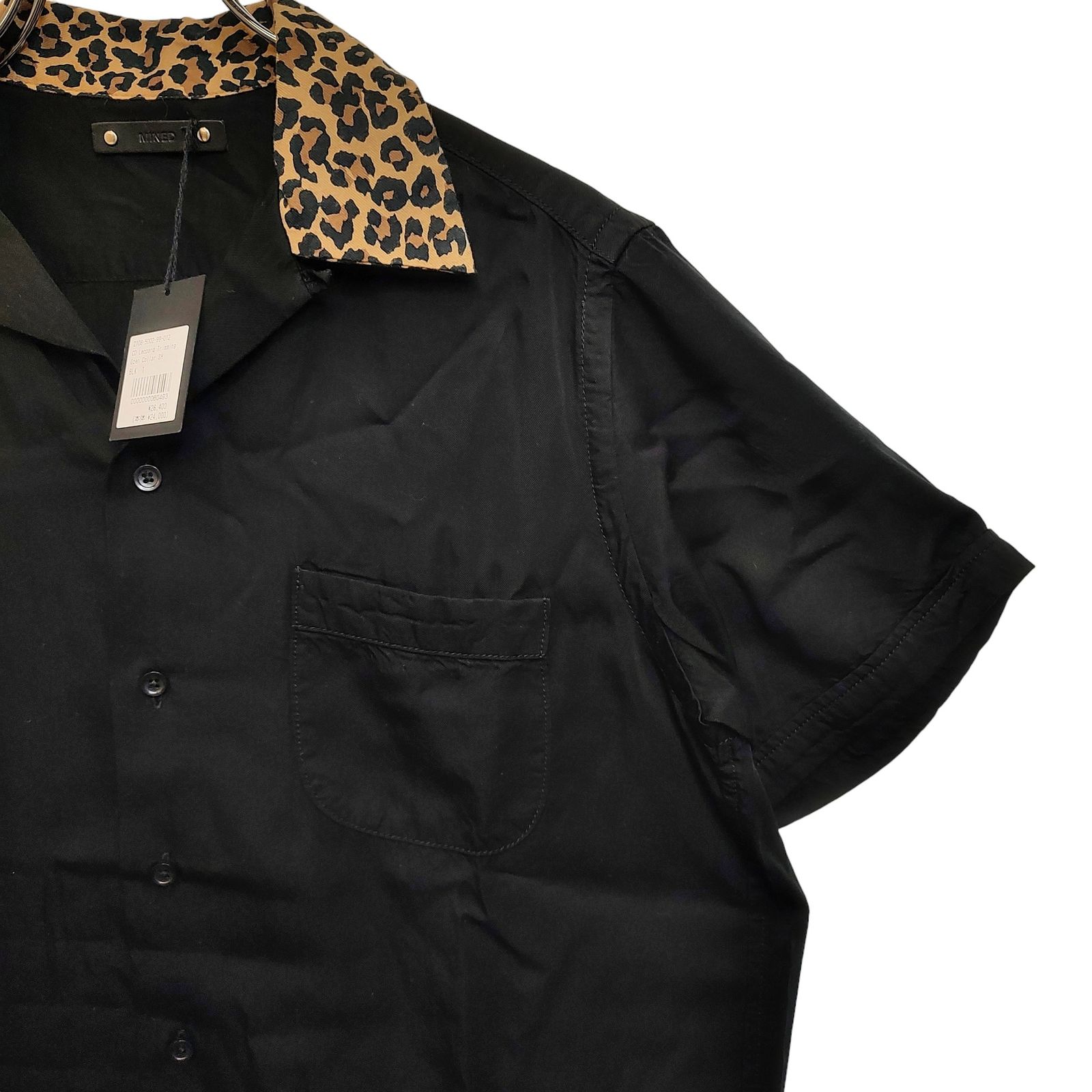 MINEDENIM マインデニム 21AW CD LEOPARD TRIMMING OPEN COLLAR SH