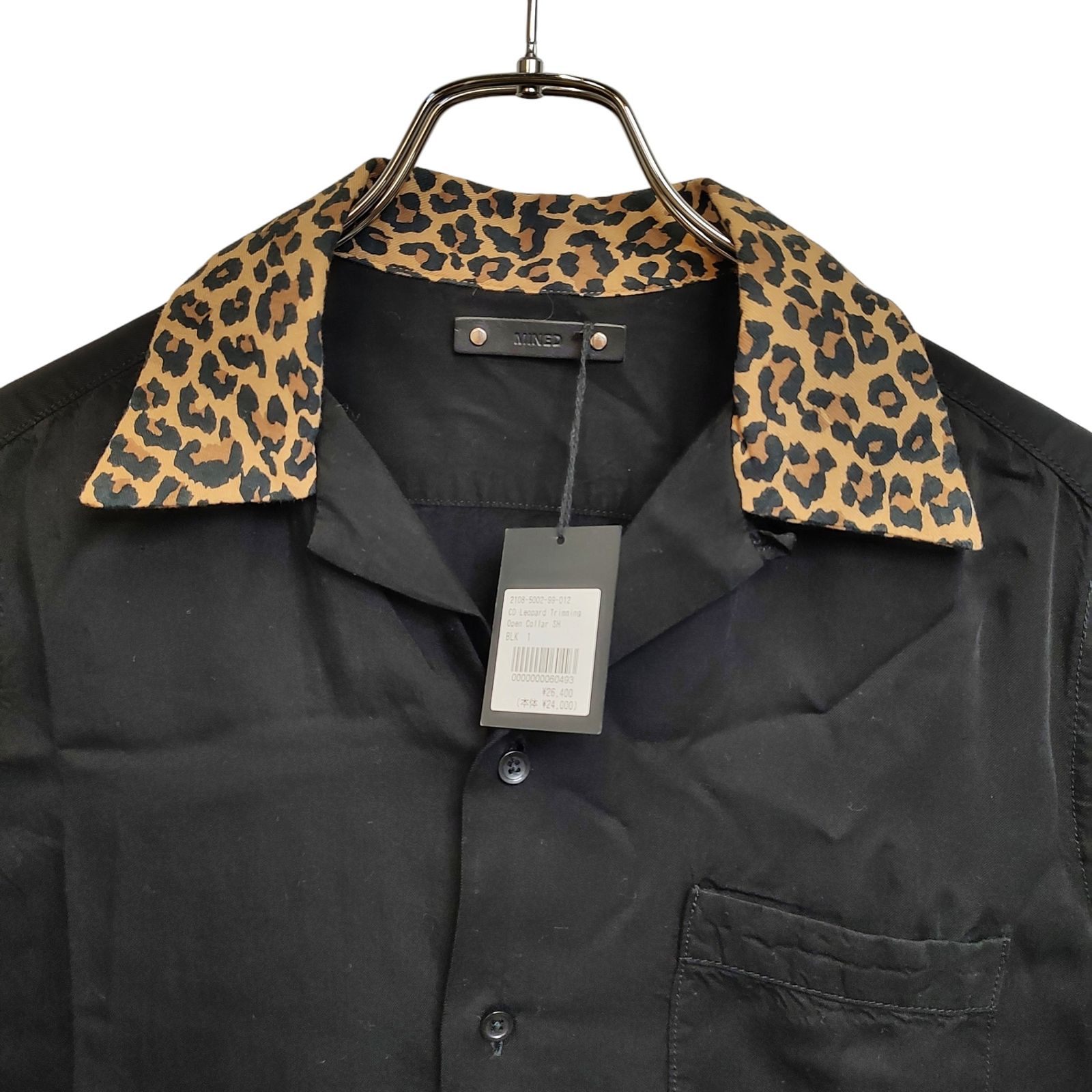 MINEDENIM マインデニム 21AW CD LEOPARD TRIMMING OPEN COLLAR SH