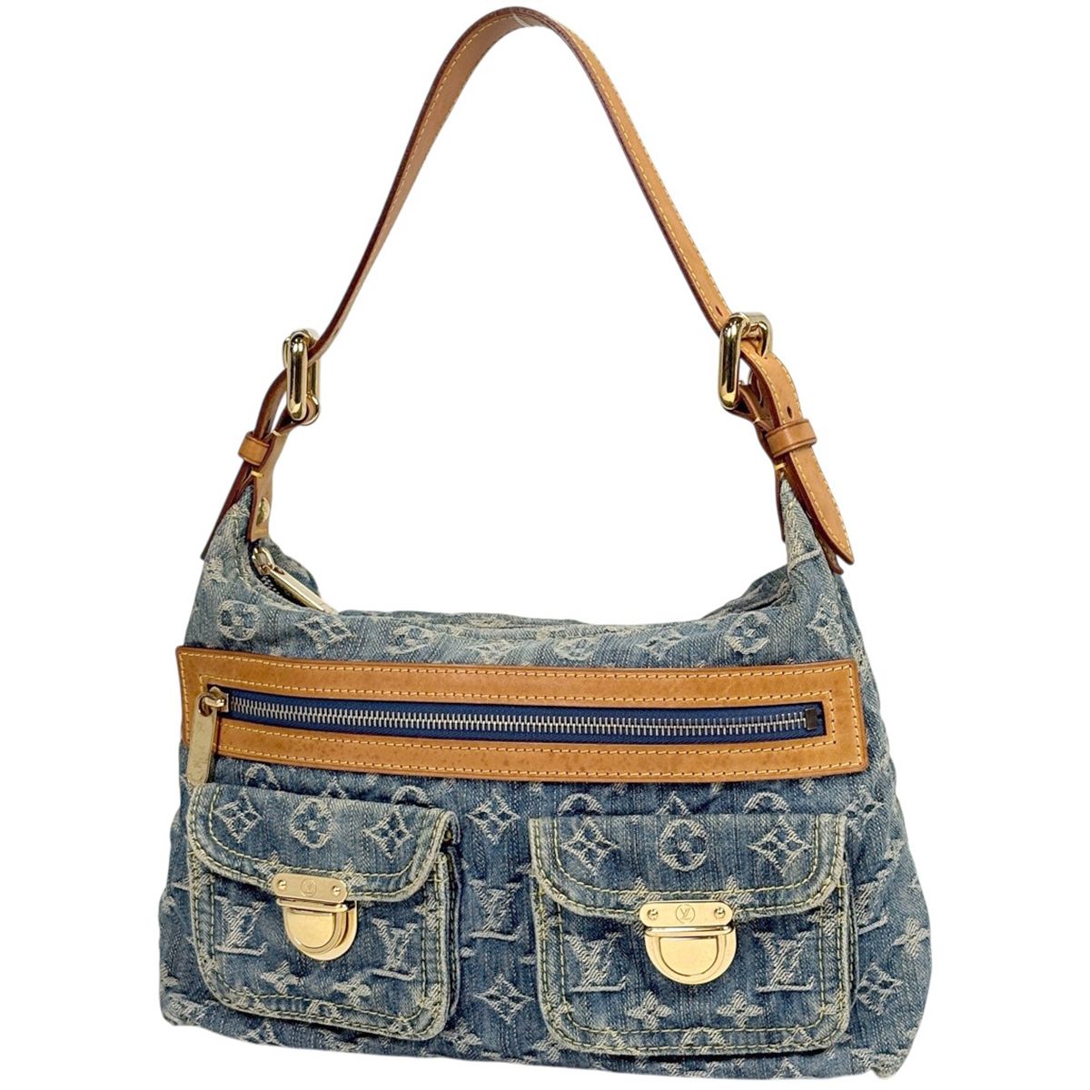 ルイ・ヴィトン Louis Vuitton バギーPM ハンドバッグ ワンショルダー ショルダーバッグ モノグラムデニム ブルー M95049 レディース 【中古】