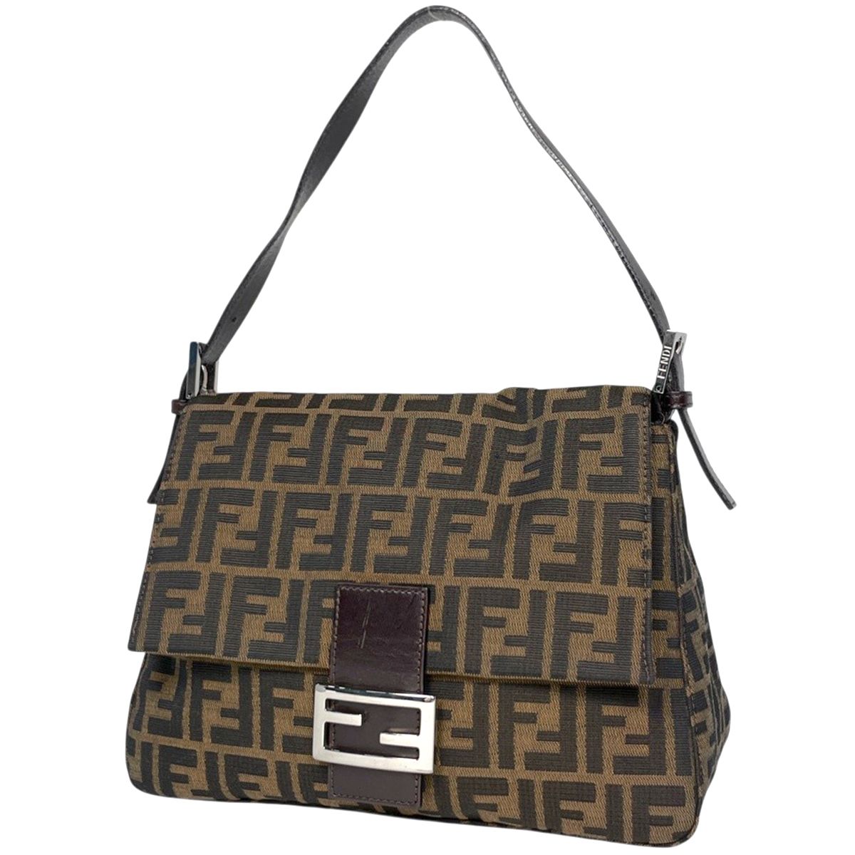 フェンディ FENDI ズッカ柄 ショルダーバッグ ハンドバッグ ワンショルダー マンマバゲット キャンバス ブラウン 26325 レディース 【中古】