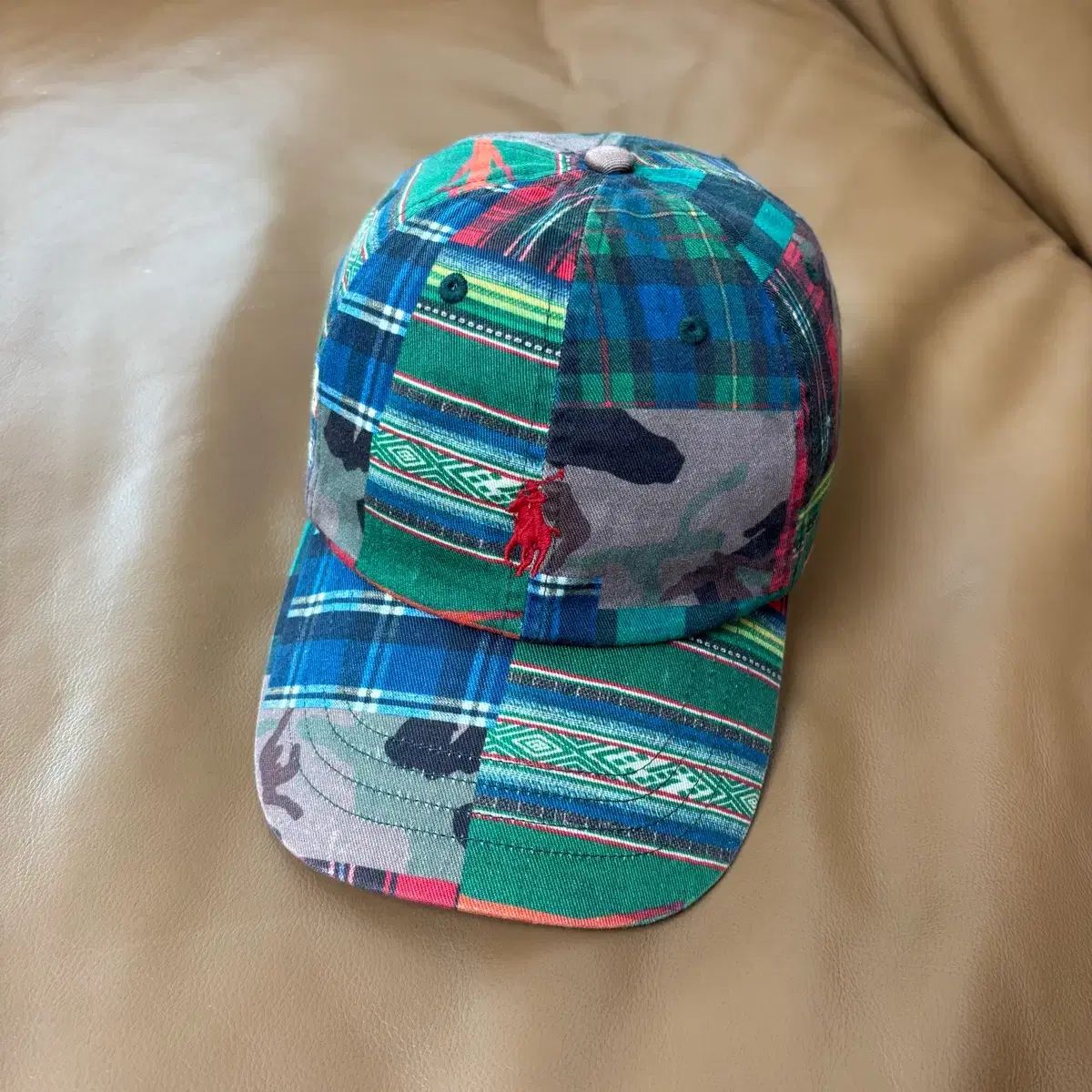 POLO ポロ ラルフローレン 6パネル ベースボールキャップ 帽子 パッチワーク カモフラ
