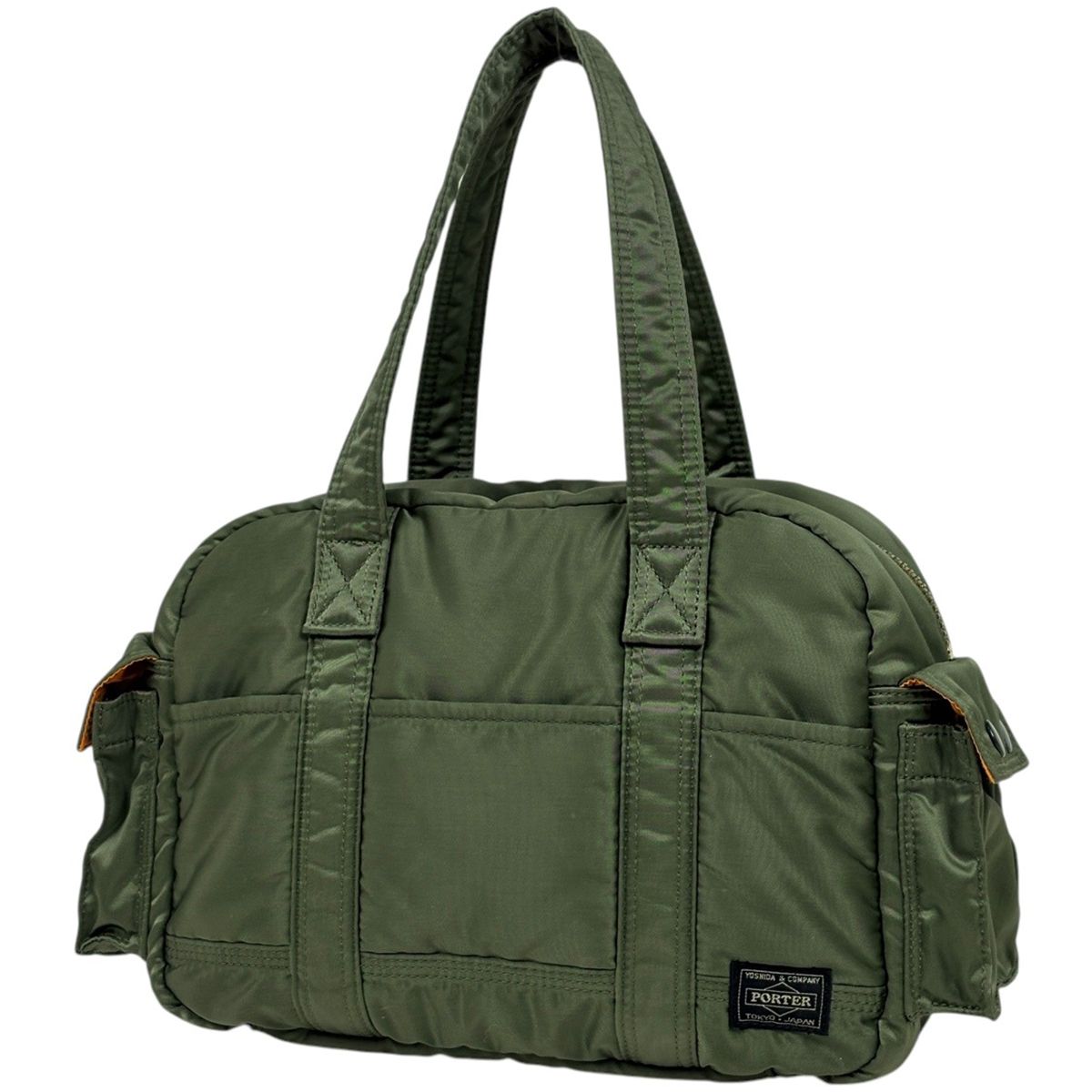 ポーター PORTER タンカー ハンドバッグ ナイロン グリーン レディース 【中古】