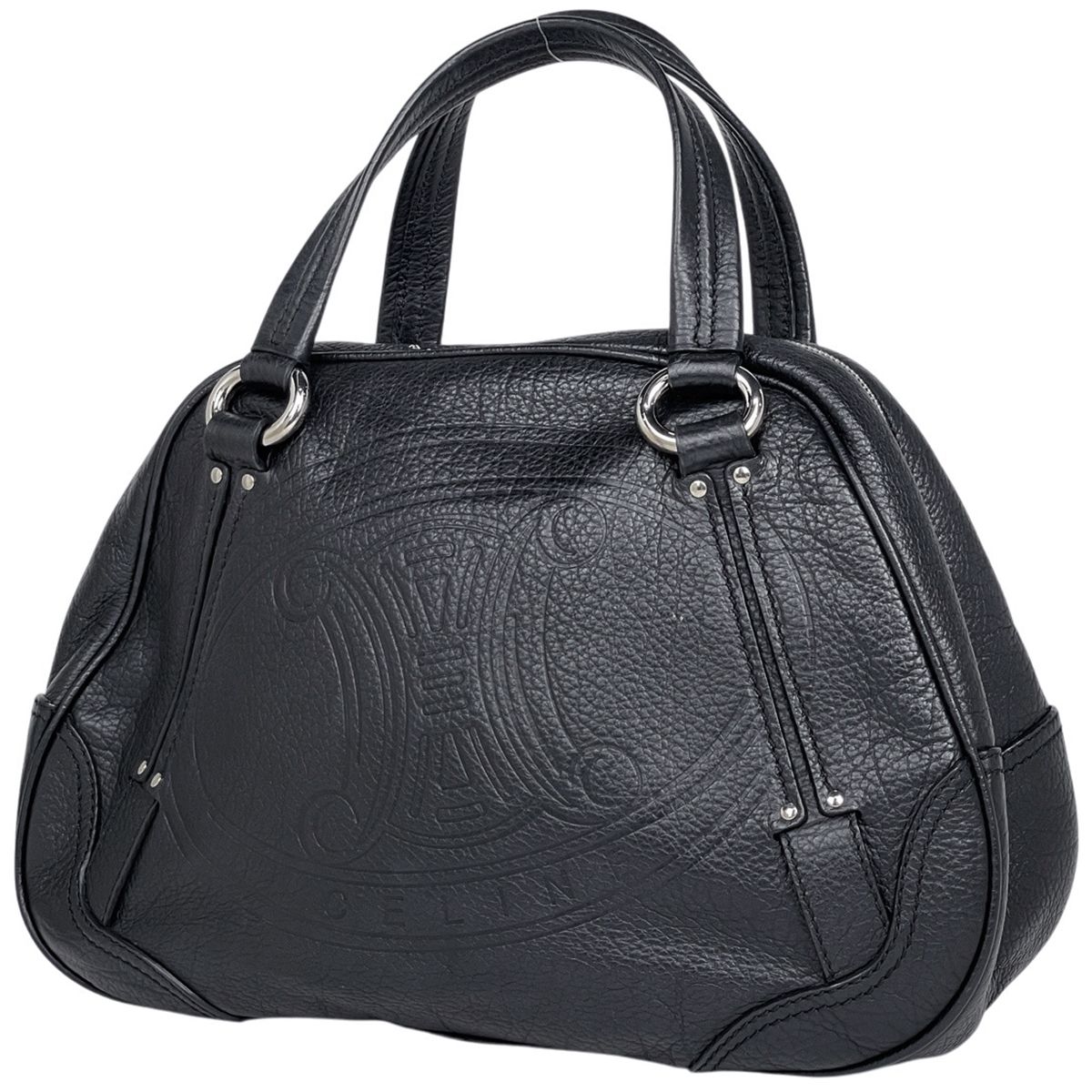 セリーヌ CELINE ブラゾン ハンドバッグ レザー ブラック レディース 【中古】