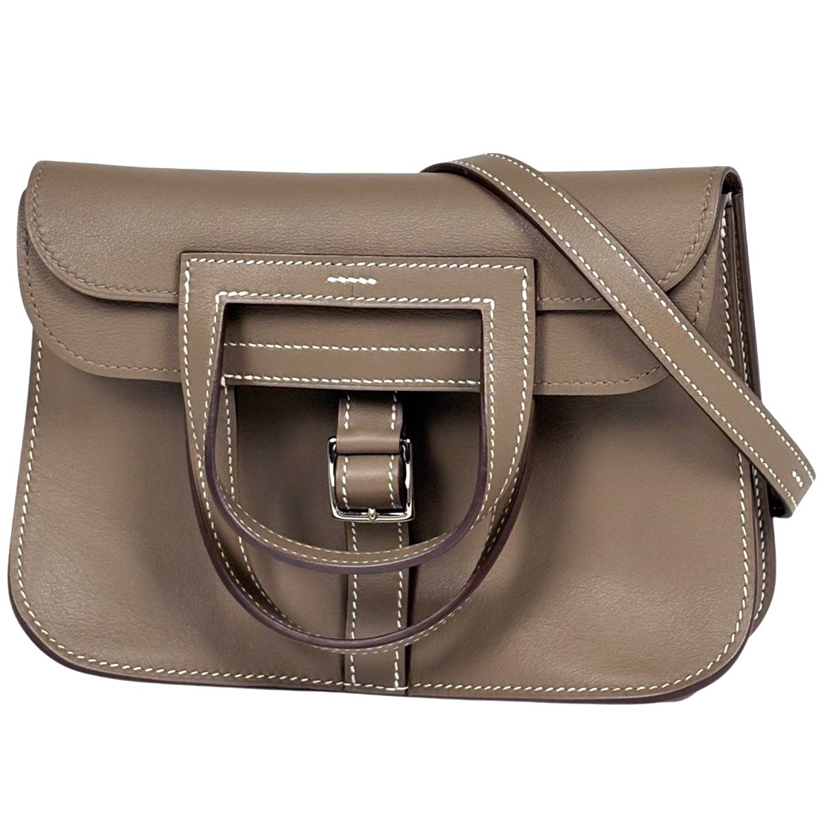 エルメス HERMES アルザン ミニ 2WAY ハンドバッグ ヴォースイフト エトゥープ C レディース 【中古】