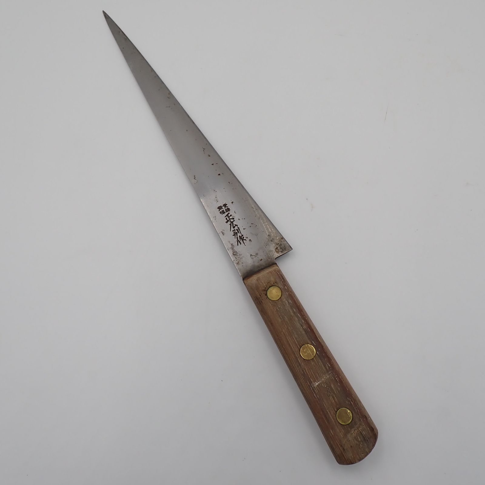 送料無料 正広別作 筋引 包丁 全長33cm 刃長22cm 重量128.7g 木製