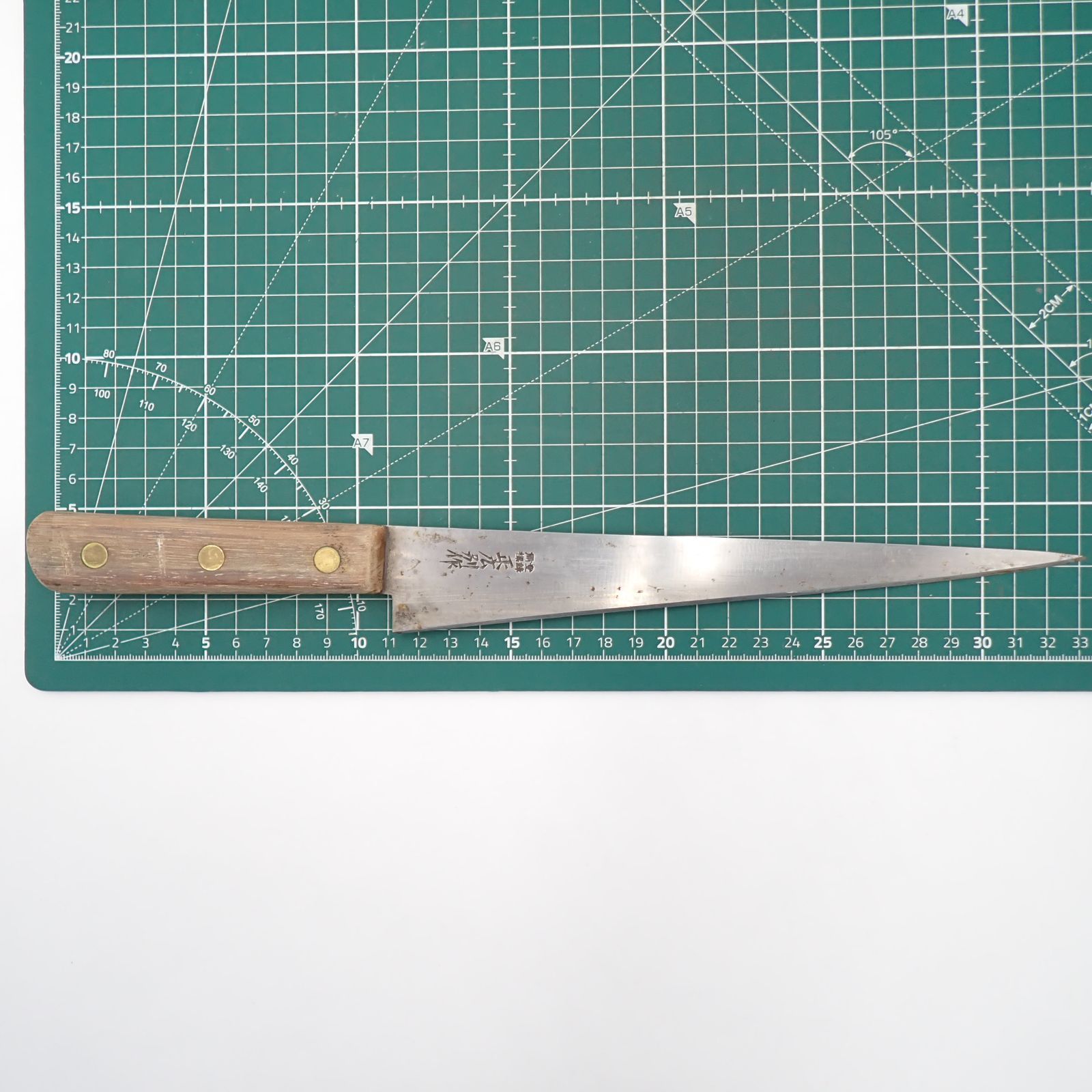 送料無料 正広別作 筋引 包丁 全長33cm 刃長22cm 重量128.7g 木製