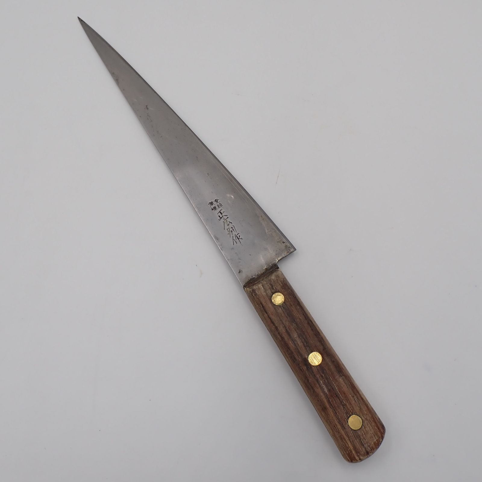 送料無料 正広別作 筋引 包丁 全長35cm 刃長23cm 重量162.8g 木製