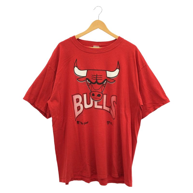 中古】オールド BULLSスポーツ 半袖Tシャツ サイズXXL レッド[91