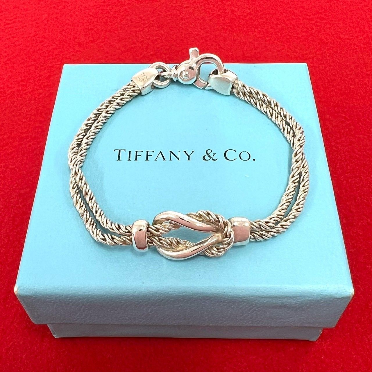 極 美品 TIFFANY&Co. ティファニー ダブルロープ センターノット